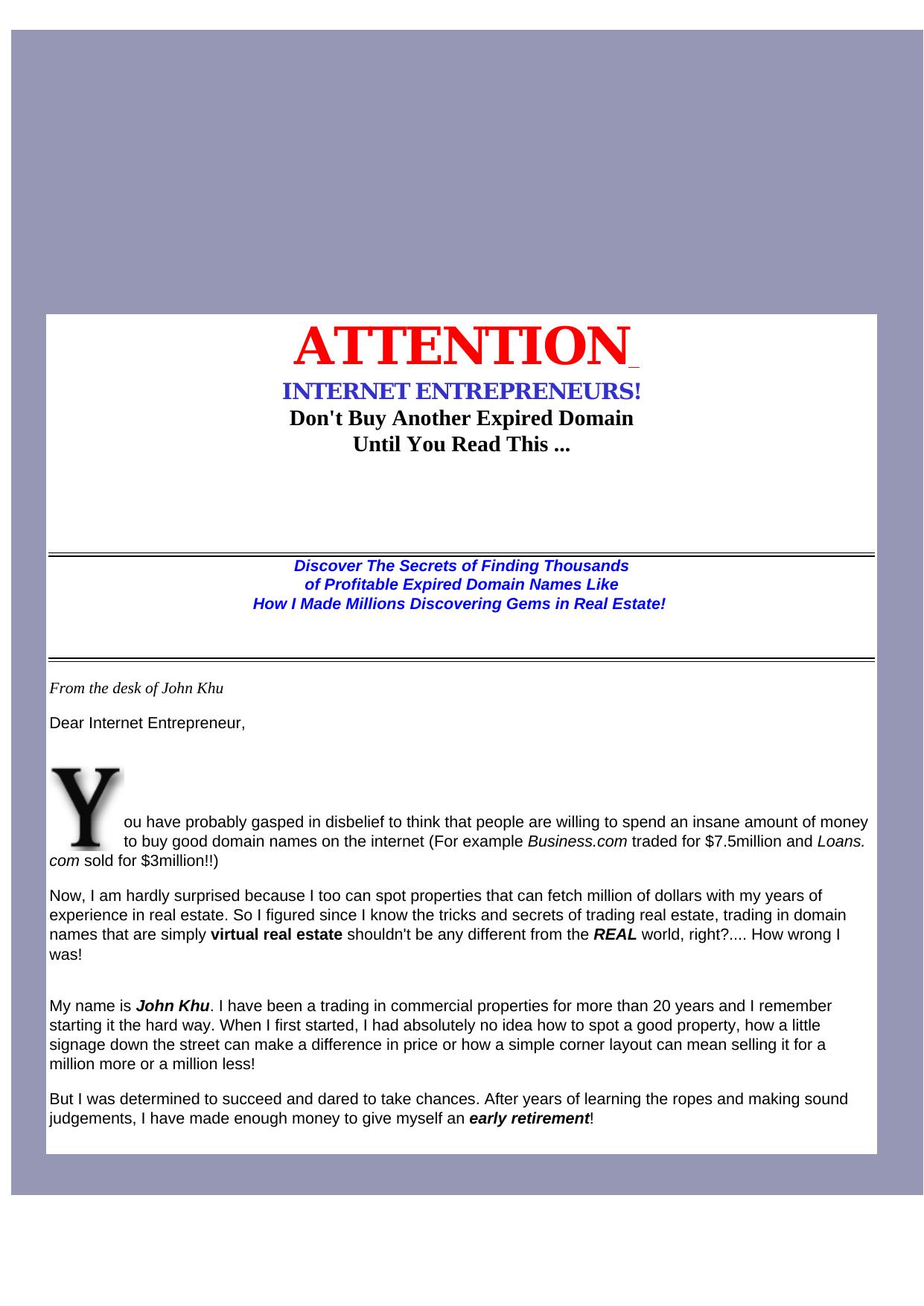 Expired Domain Secret. by Best of Kuszter's Collection