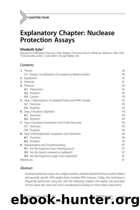Explanatory Chapter: Nuclease Protection Assays by Elizabeth Eyler