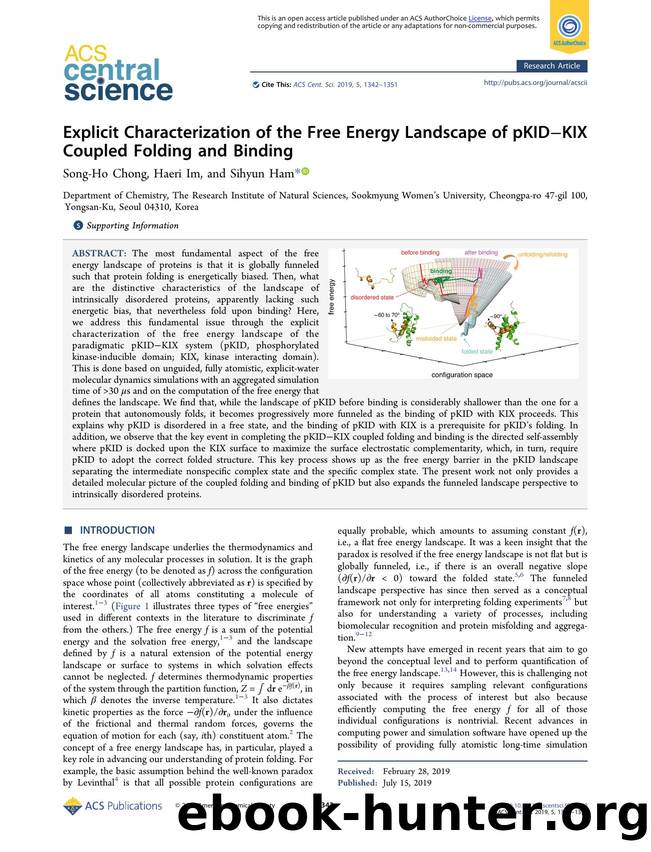 Explicit Characterization of the Free Energy Landscape of pKIDâKIX Coupled Folding and Binding by Song-Ho Chong & Haeri Im & Sihyun Ham (ORCID: 0000-0003-4717-7404)