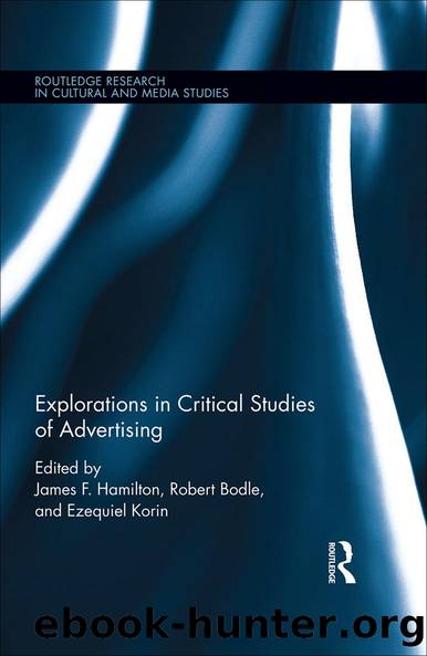 Explorations in Critical Studies of Advertising by James F. Hamilton Robert Bodle Ezequiel Korin