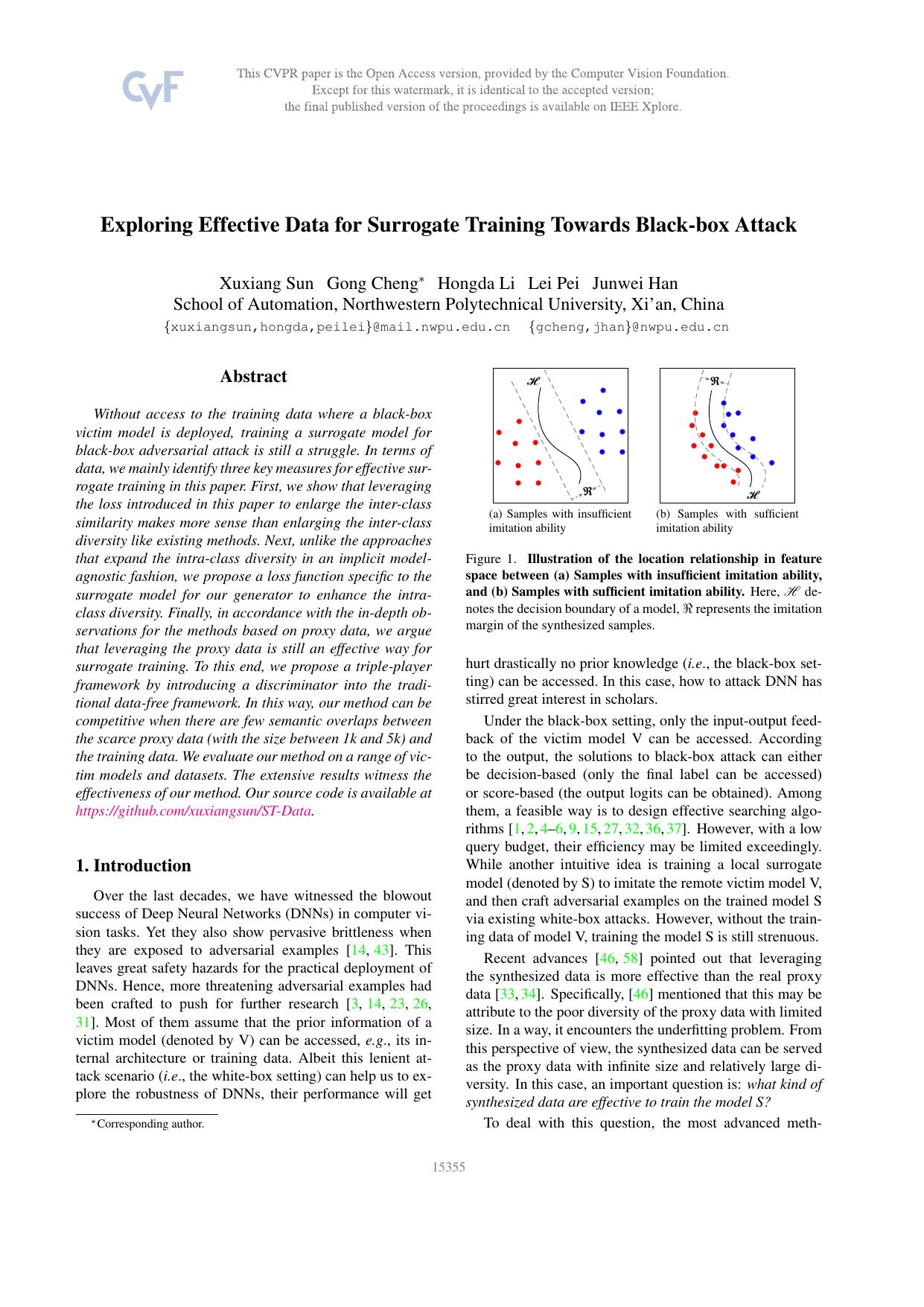 Exploring Effective Data for Surrogate Training Towards Black-Box Attack by Xuxiang Sun & Gong Cheng & Hongda Li & Lei Pei & Junwei Han