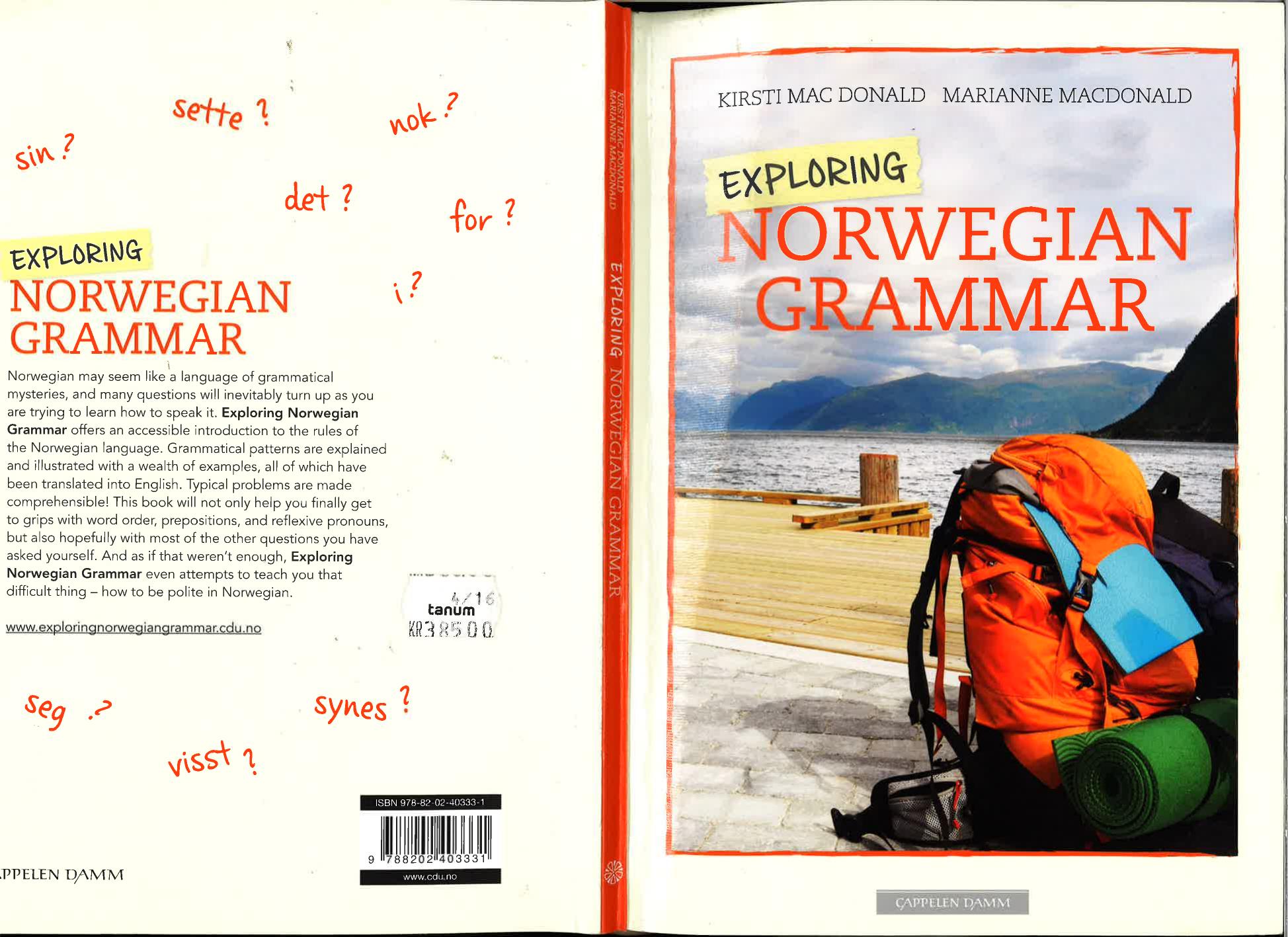 Exploring Norwegian Grammar by Kristi Mac Donald Marianne Macdonald