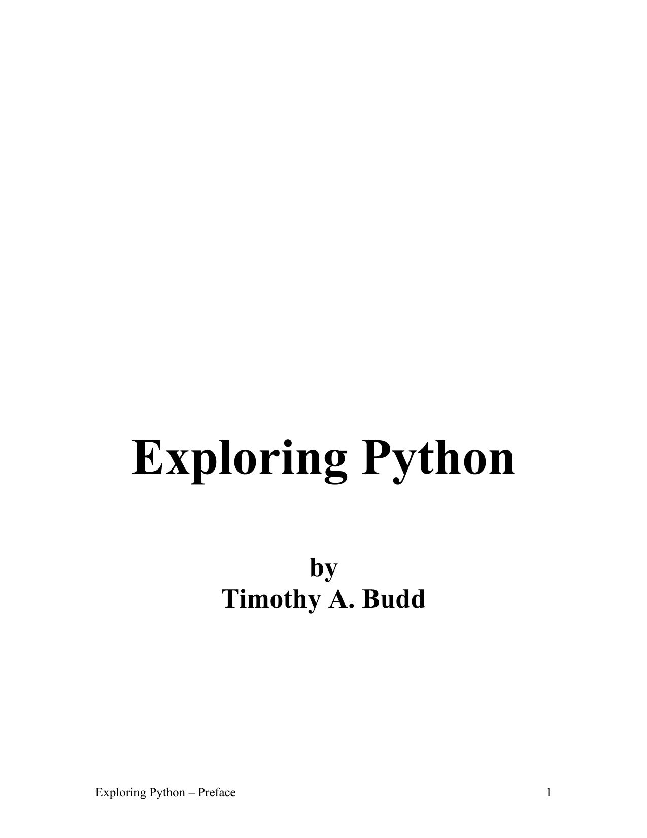Exploring Python by Timothy Budd