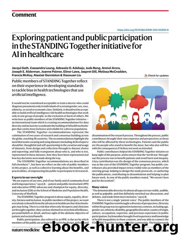 Exploring patient and public participation in the STANDING Together initiative for AI in healthcare by unknow