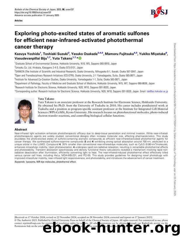 Exploring photo-excited states of aromatic sulfones for efficient near-infrared-activated photothermal cancer therapy by unknow