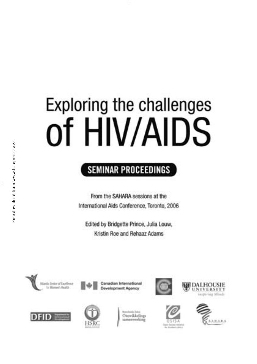 Exploring the Challenges of HIV/AIDS: Seminar Proceedings by Unknow