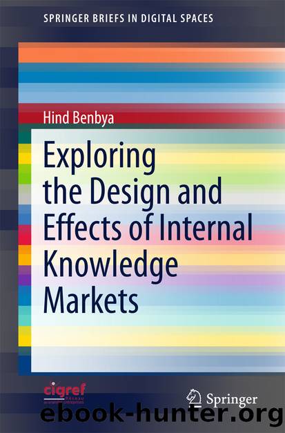 Exploring the Design and Effects of Internal Knowledge Markets by Hind Benbya