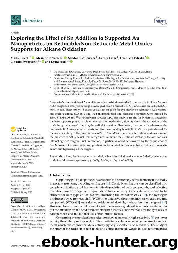 Exploring the Effect of Sn Addition to Supported Au Nanoparticles on ReducibleNon-Reducible Metal Oxides Supports for Alkane Oxidation by unknow