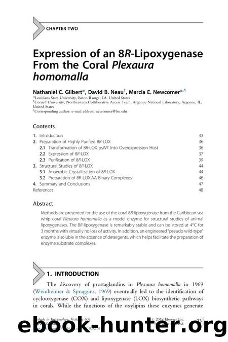 Expression of an 8R-Lipoxygenase From the Coral Plexaura homomalla by Nathaniel C. Gilbert & David B. Neau & Marcia E. Newcomer
