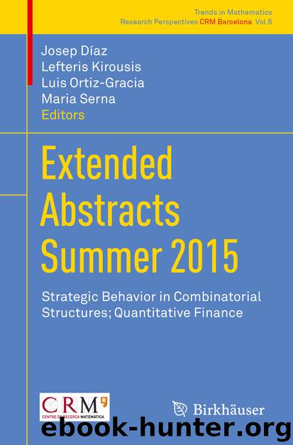 Extended Abstracts Summer 2015 by Josep Díaz Lefteris Kirousis Luis Ortiz-Gracia & Maria Serna