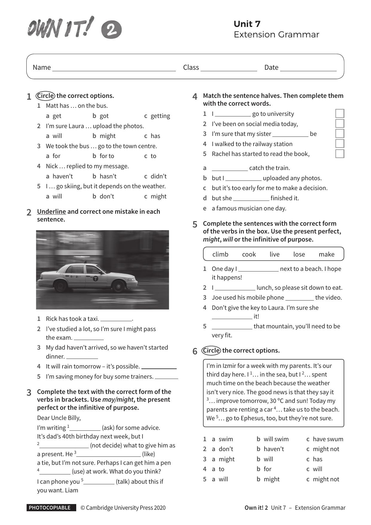 Extension Grammar Unit7 without answers by Unknown