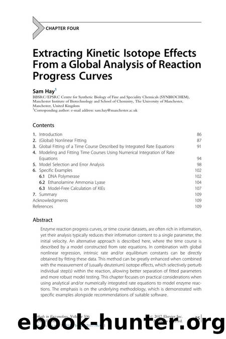 Extracting Kinetic Isotope Effects From a Global Analysis of Reaction Progress Curves by Sam Hay
