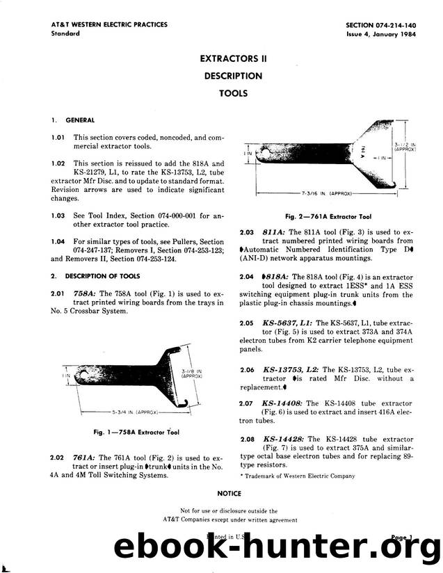 Extractors II Description Tools by AT&&T