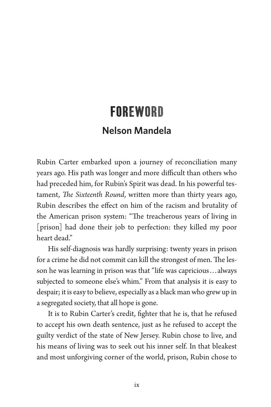 Eye of the Hurricane by Rubin "Hurricane" Carter