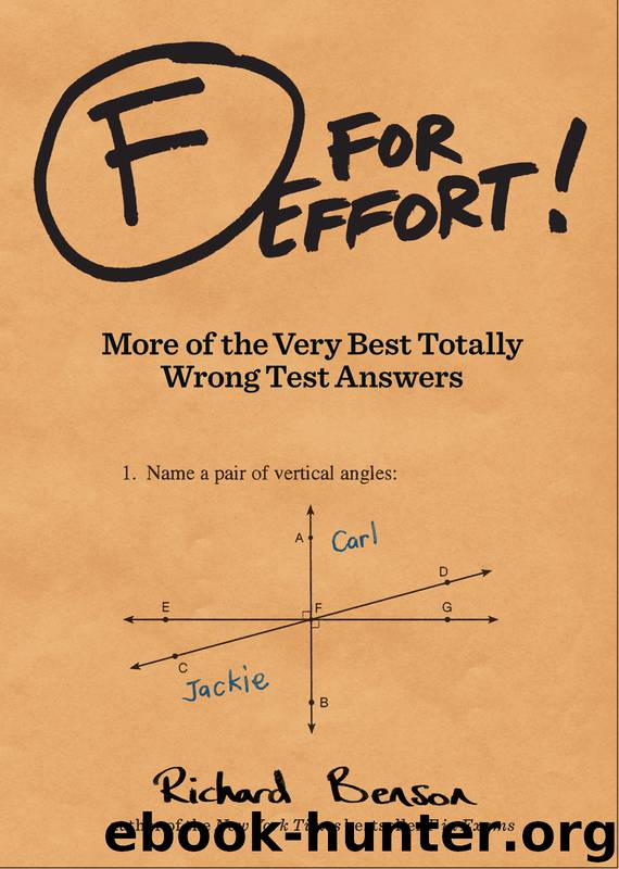 F for Effort by Richard Benson