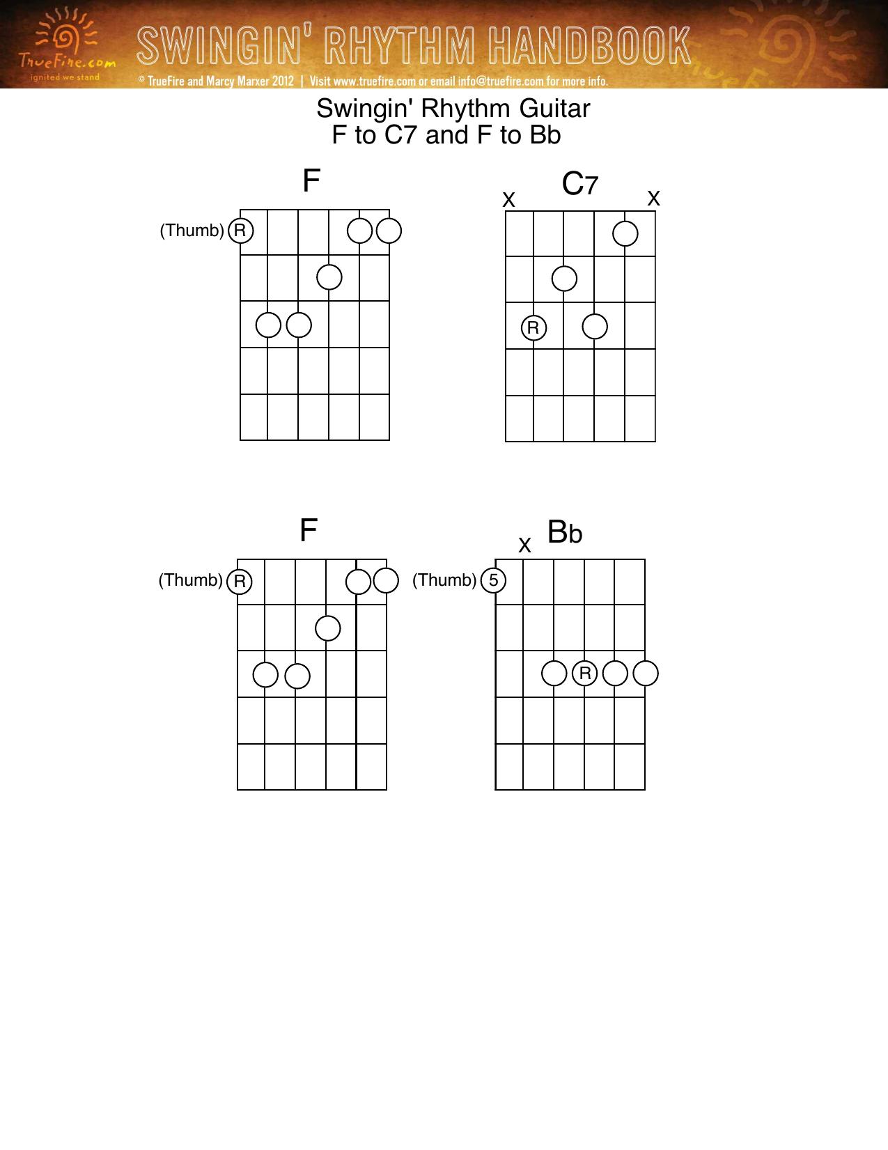 F to C7 and F to Bb. PDF by Marcy Marxer