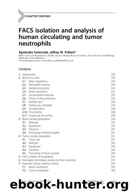FACS isolation and analysis of human circulating and tumor neutrophils by Agnieszka Swierczak & Jeffrey W. Pollard