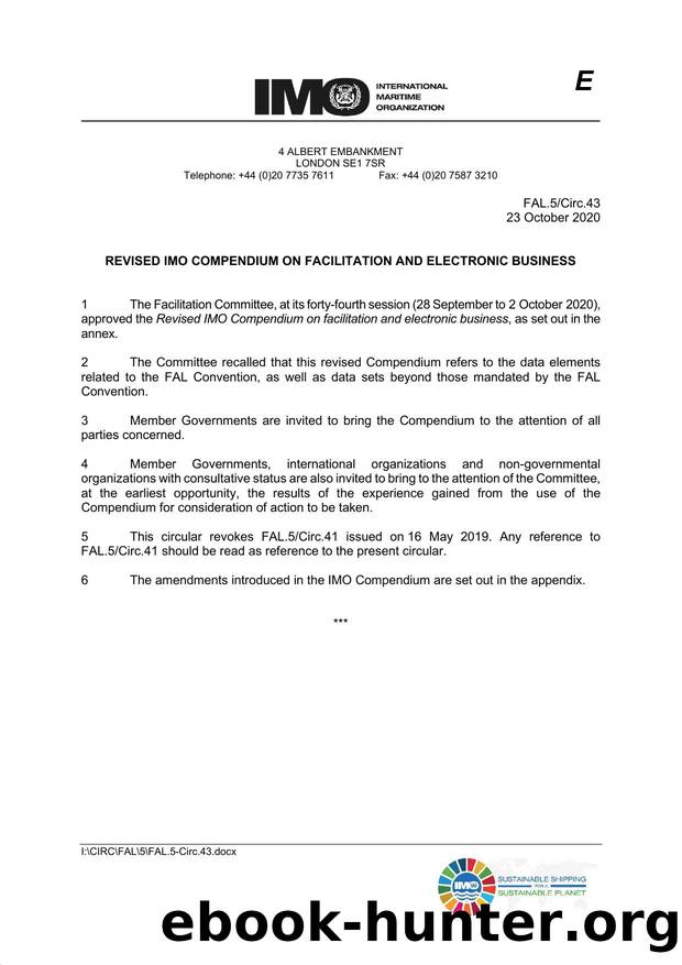 FAL.5Circ.043 - Revised IMO Compendium on Facilitation and Electronic Business by IMO