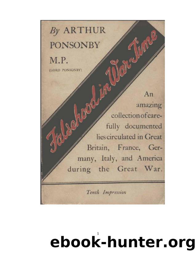 FALSEHOOD IN WAR-TIME ru by Unknown