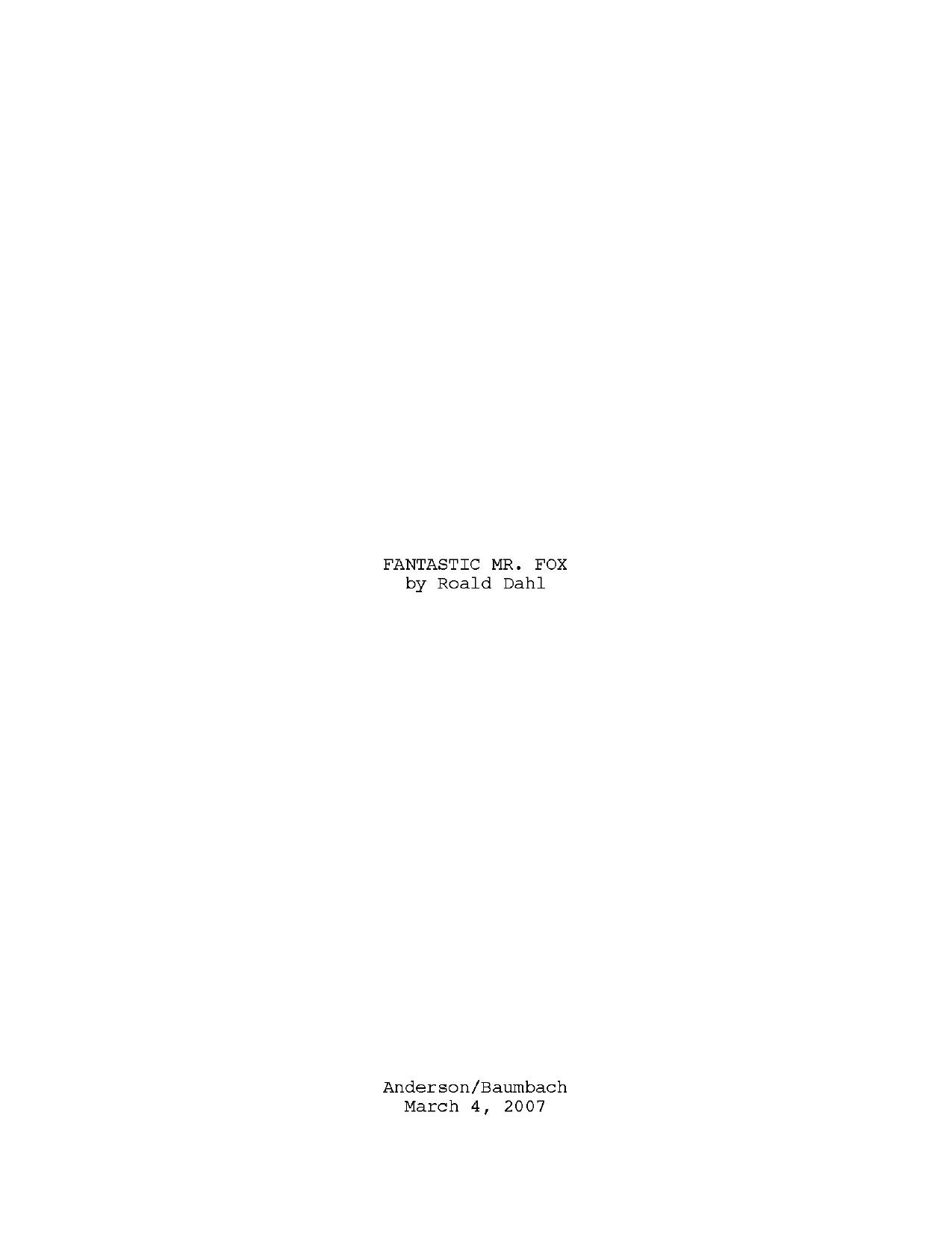 FANTASTIC MR. FOX 03-07-07.pdf by Unknown