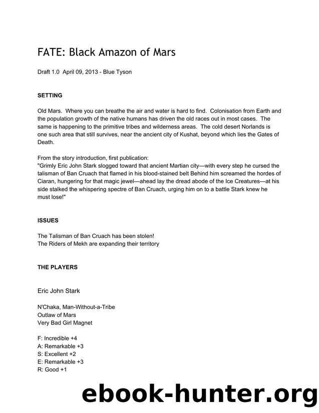 FATE  Black Amazon of Mars by Unknown