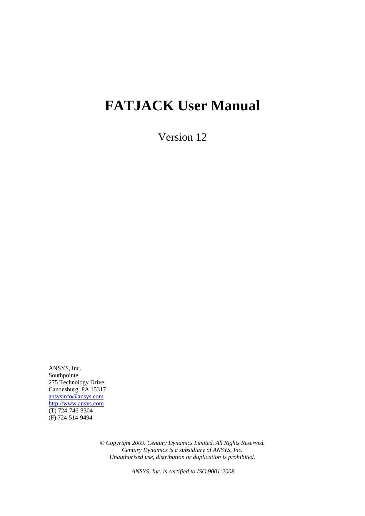 FATJACK User Manual by Chris Davis