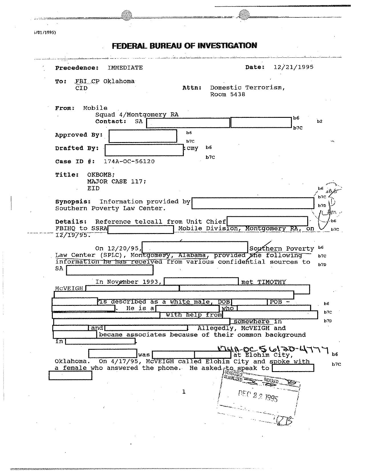 FBI 12.21.95 by Unknown