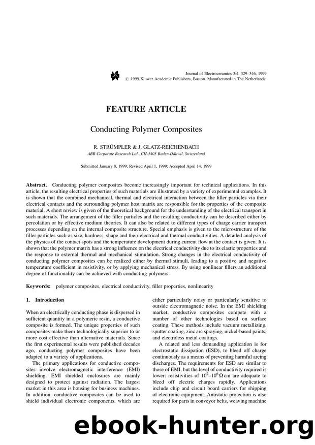 FEATURE ARTICLE Conducting Polymer Composites by Unknown