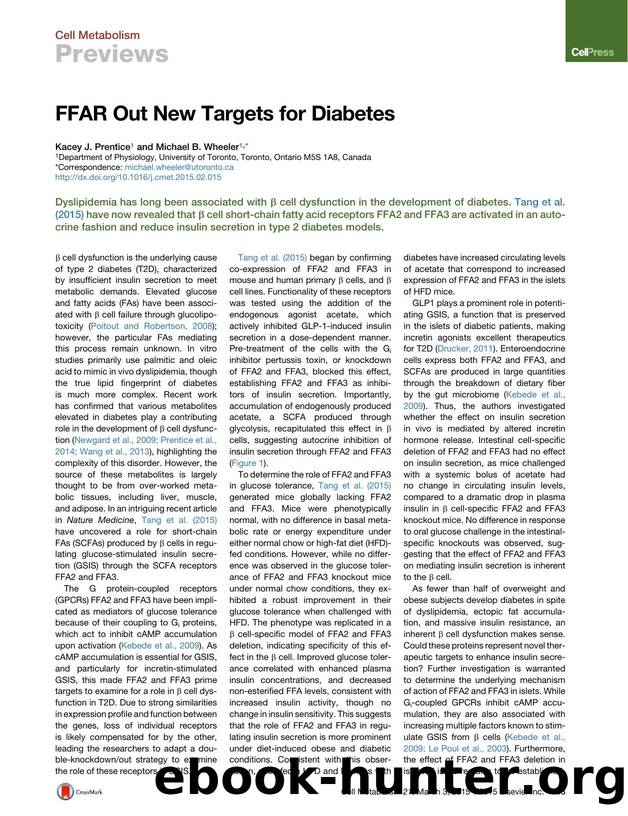 FFAR Out New Targets for Diabetes by Kacey J. Prentice & Michael B. Wheeler