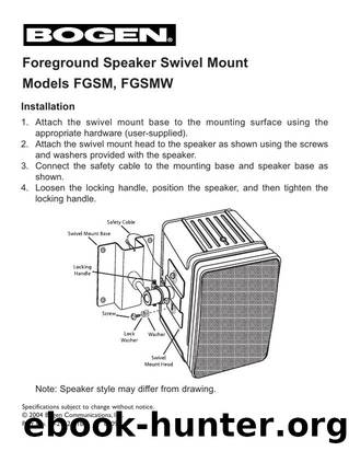FGSM, FGSMW Manual - Foreground Speaker Swivel Mount by John Britnell