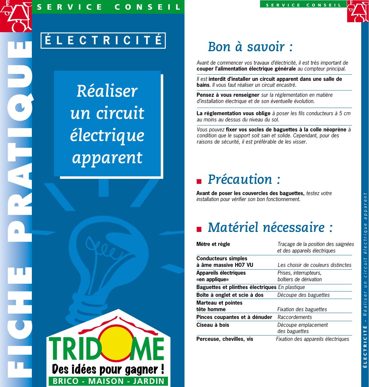FICHES POUR FLASHAGE (Page 3) by 02 Réaliser un circuit électrique apparent