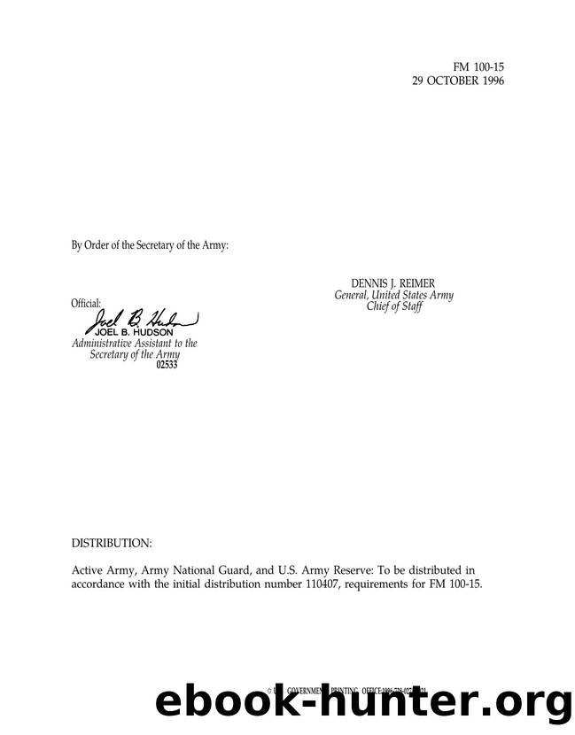 FM 100-15 - Authorization by Mark C. Duncan