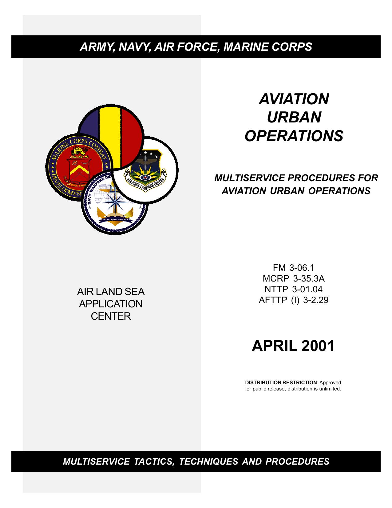 FM 3-06.1 Aviation Urban Operations by Unknown