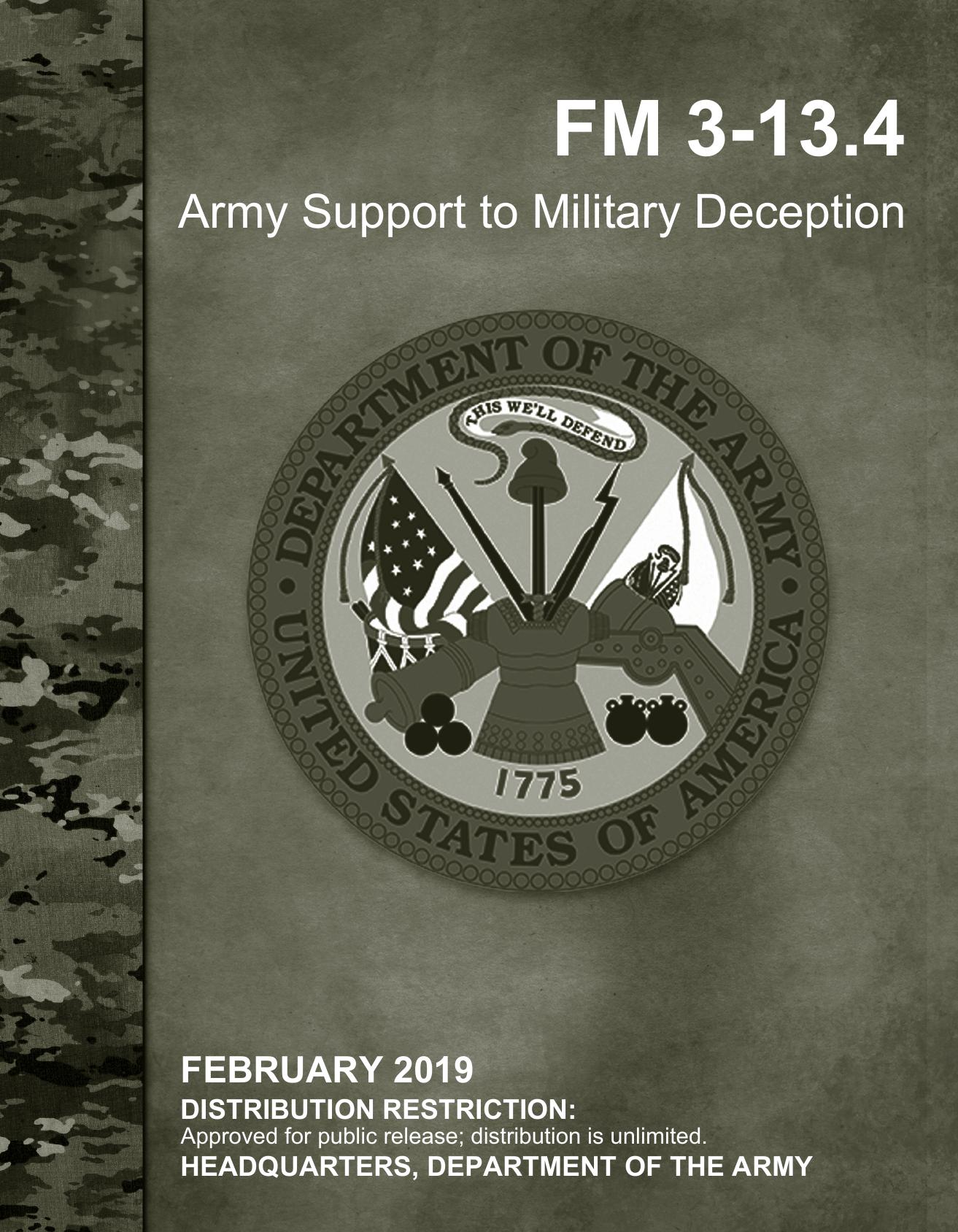 FM 3-13.4 Army Support to Military Deception by Department of the Army
