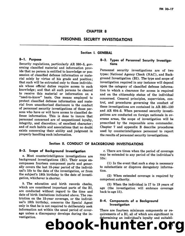 FM 30-7 Counterintelligence Operations Part3 by CloweBG