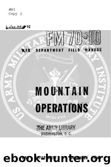 FM 70-10  Mountain Operations by Unknown