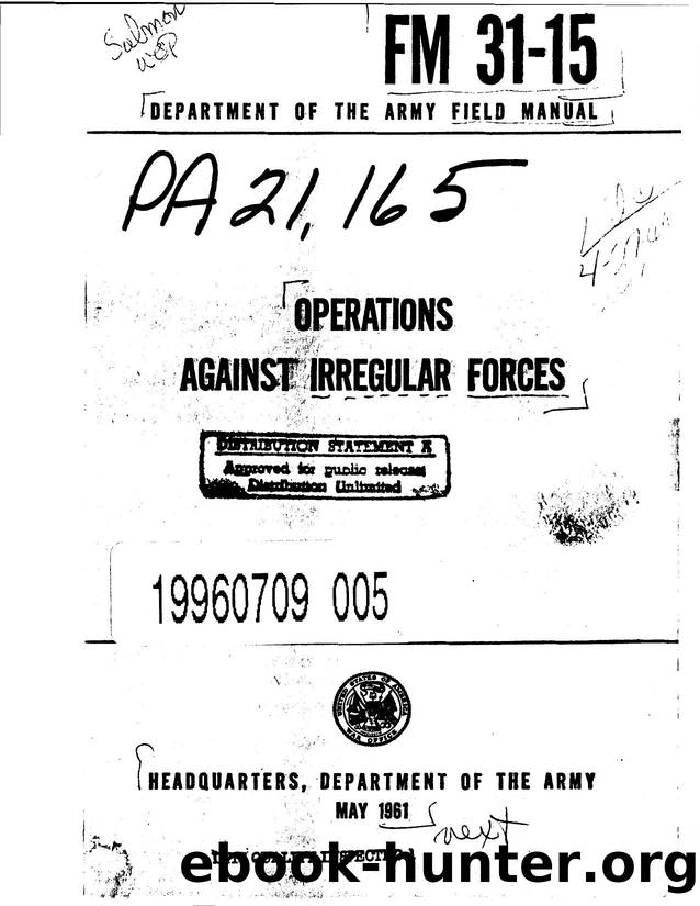 FM-31-15 Operations against irregular forces by Unknown