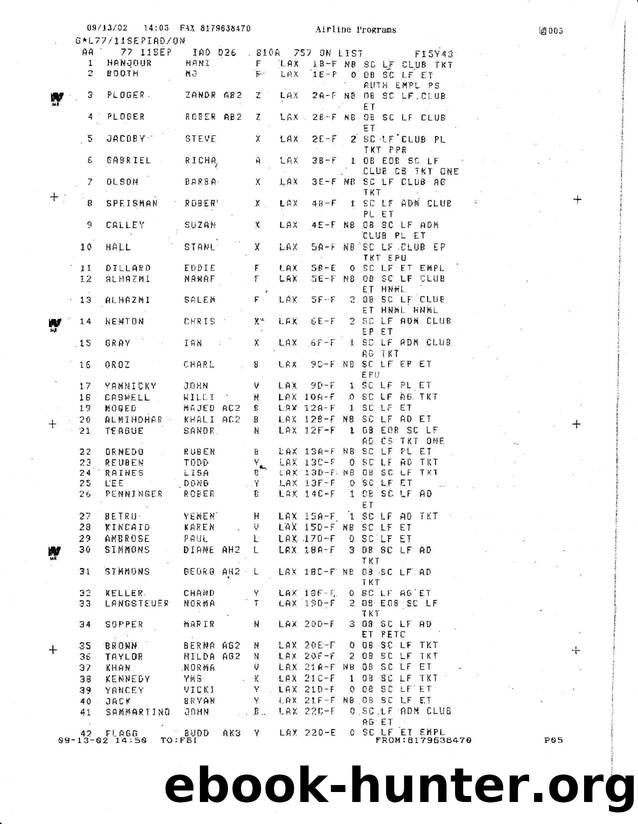 FOI Flight manifest for hijacked flights 3 of 6 pages by Unknown