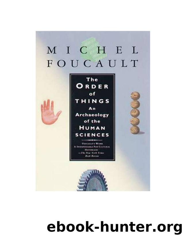 FOUCAULT, Michel. The Order of Things by Unknown