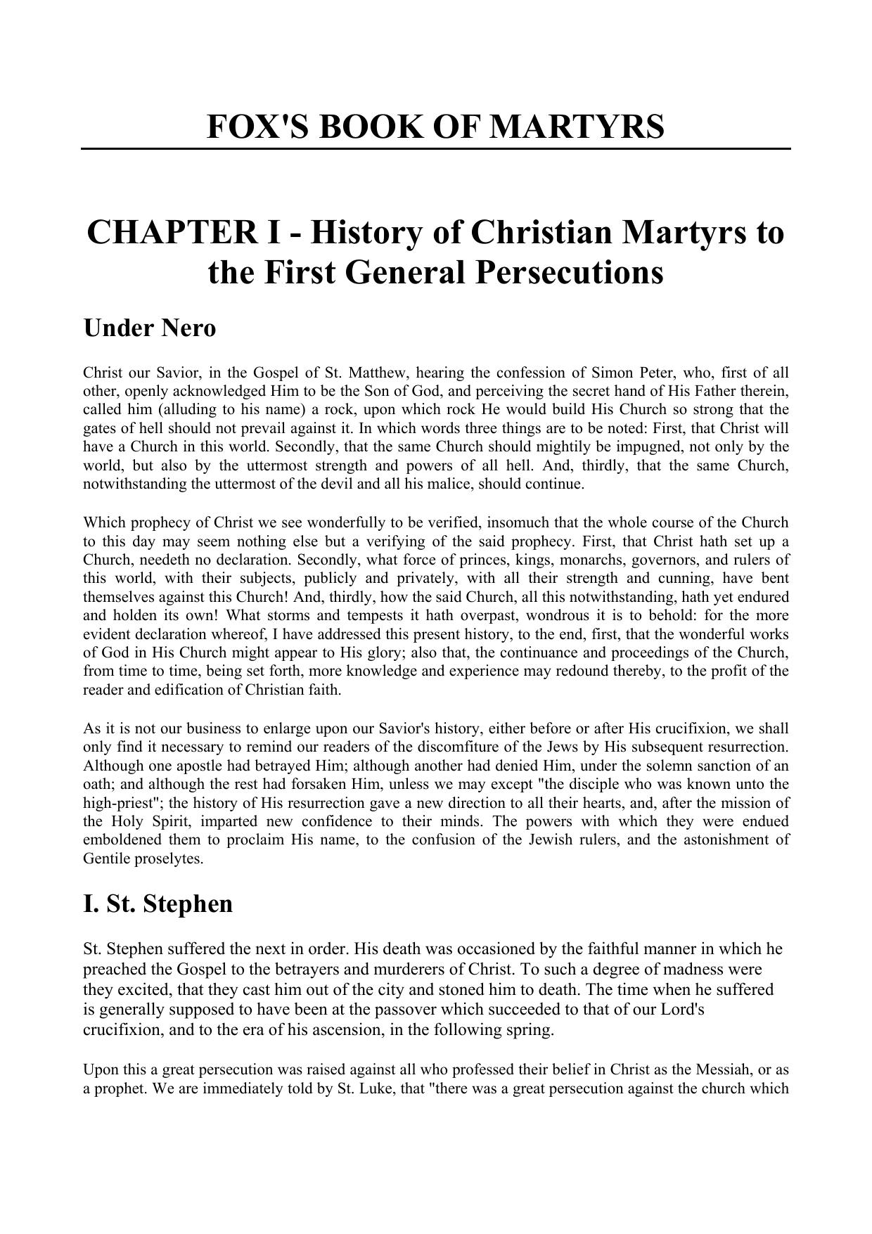FOX'S BOOK OF MARTYRS by Adrian Ebens