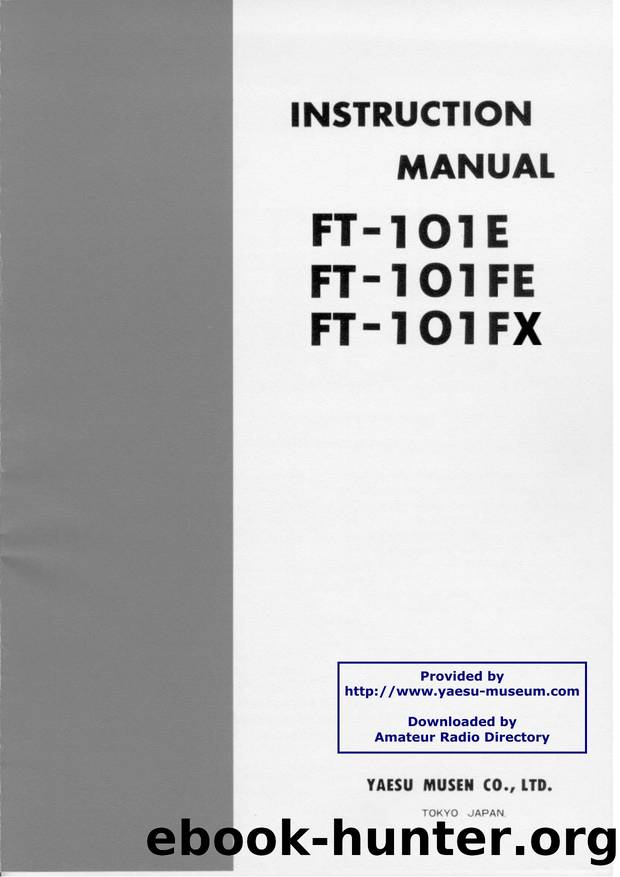 FT-101F Instruction manual by Unknown
