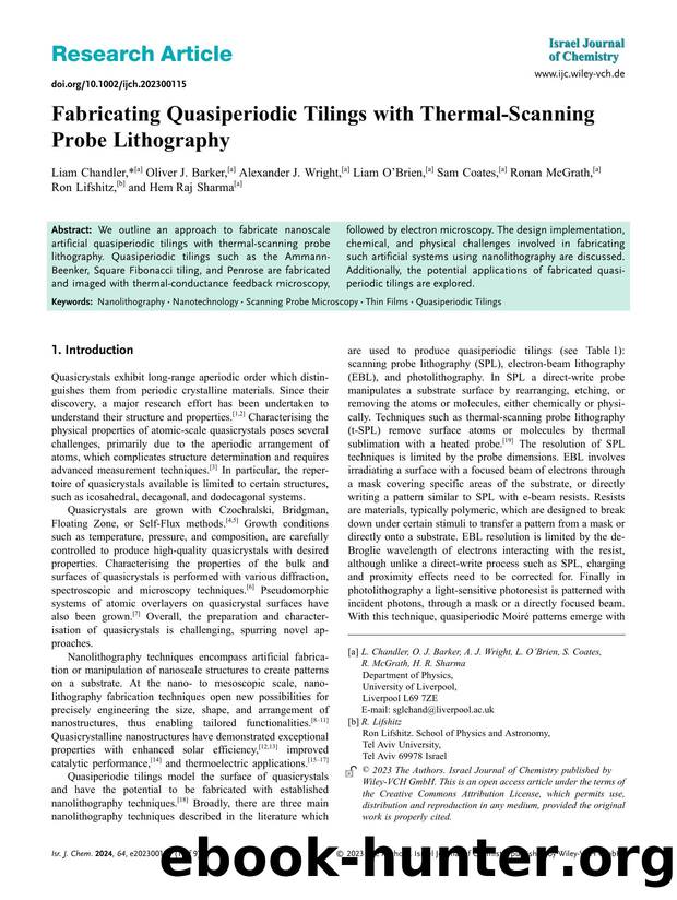 Fabricating Quasiperiodic Tilings with ThermalâScanning Probe Lithography by Unknown