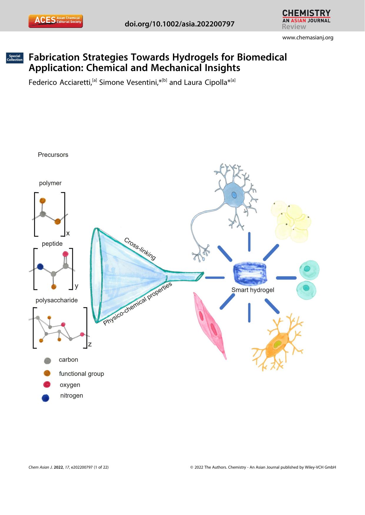 Fabrication Strategies Towards Hydrogels for Biomedical Application: Chemical and Mechanical Insights by Unknown