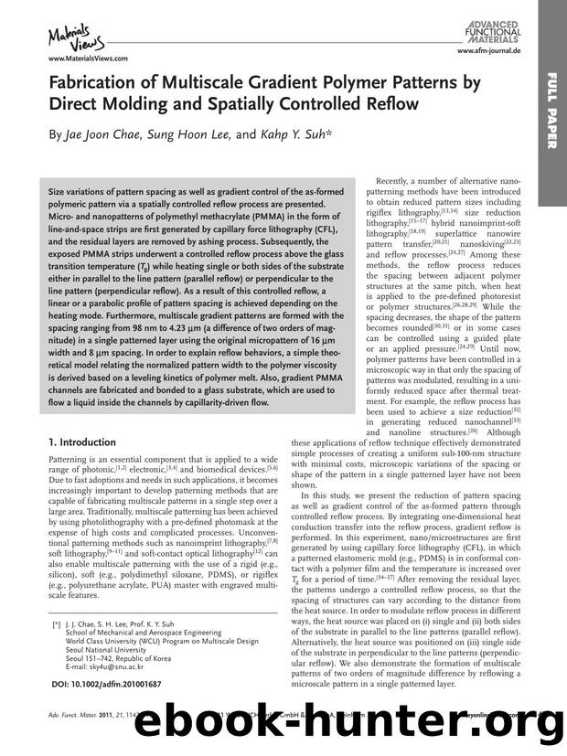Fabrication of Multiscale Gradient Polymer Patterns by Direct Molding and Spatially Controlled Reflow by wcu