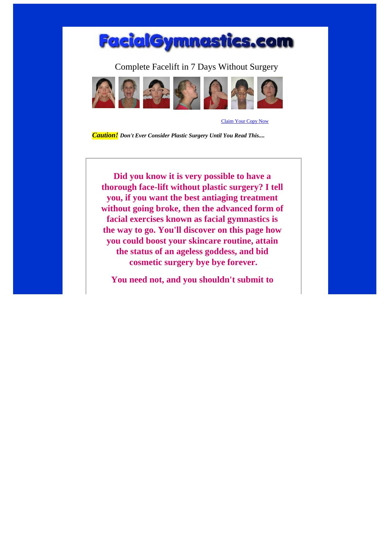 Facial Gymnastics- Complete Facelift In 7 Days Without Surgery. by Best of Kuszter's Collection