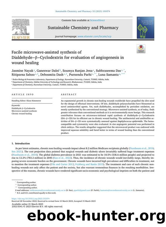 Facile microwave-assisted synthesis of DialdehydeÃ¢ÃÂ²Ã¢Cyclodextrin for evaluation of angiogenesis in wound healing by unknow