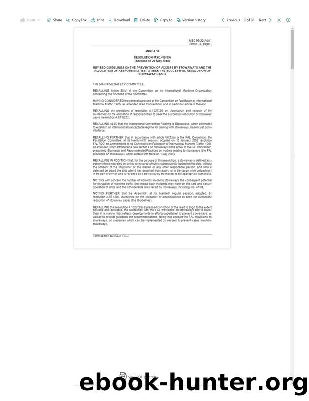 Facilitation - RESOLUTION MSC.448-99.pdf - All Documents by Caarolina Eslava