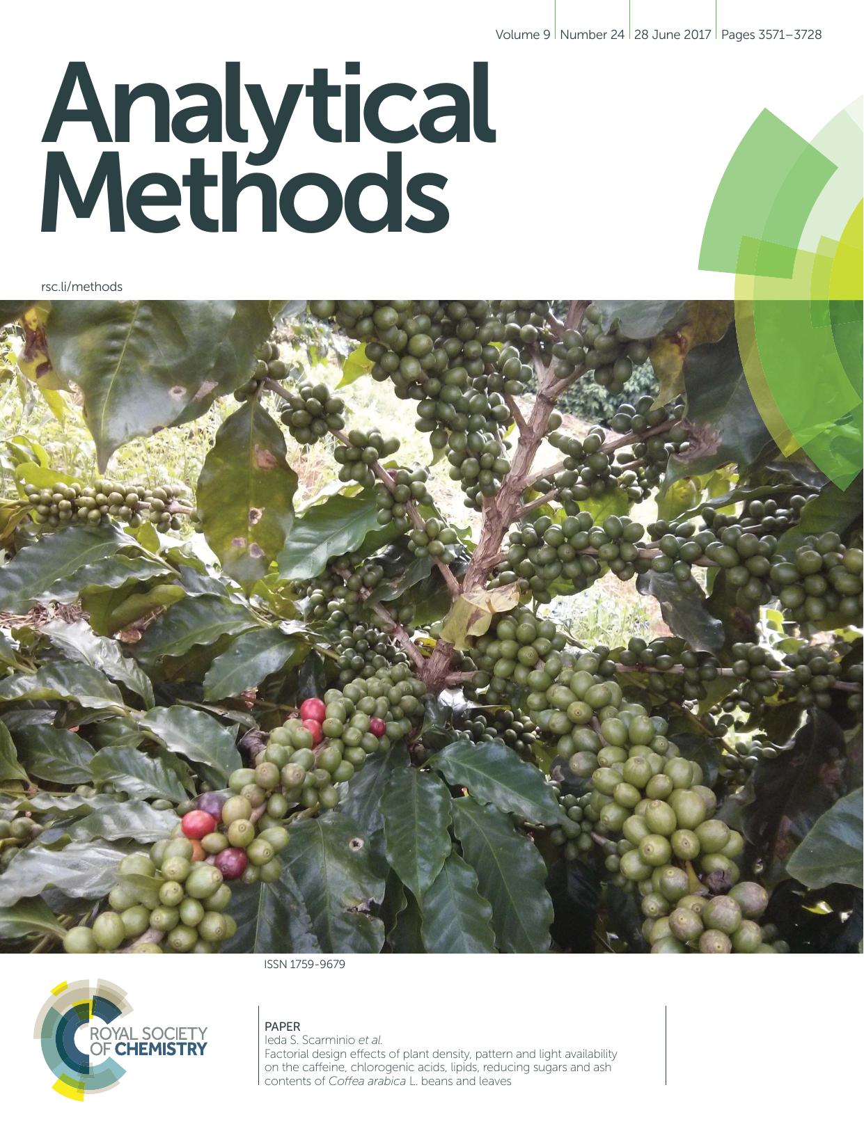 Factorial design effects of plant density, pattern and light availability on the caffeine, chlorogenic acids, lipids, reducing sugars and ash contents of Coffea arabica&nbsp;L. beans and leaves by unknow
