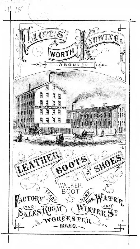 Facts worth knowing about leather, boots, and shoes by Walker J. H