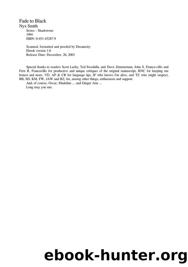 Fade to Black [FASA 5365] by Unknown